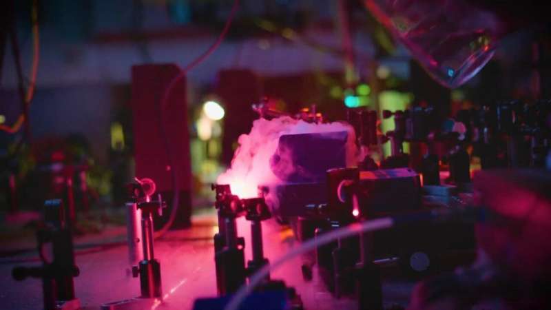 Ultrafast lasers at the University of Sussex EPic Lab are an essential ingredient to realize ultra-thin THz sources Credit: EPic Lab, University of Sussex