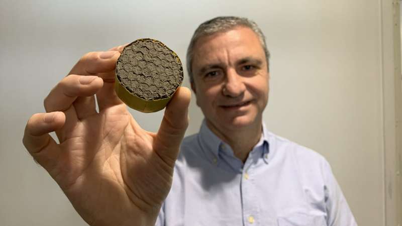 Professor Michele Meo say suspending the aerogel within honeycomb structures inside a plane's engines could significantly cut noise