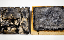 Protecting wood from fire with a new invisible coating