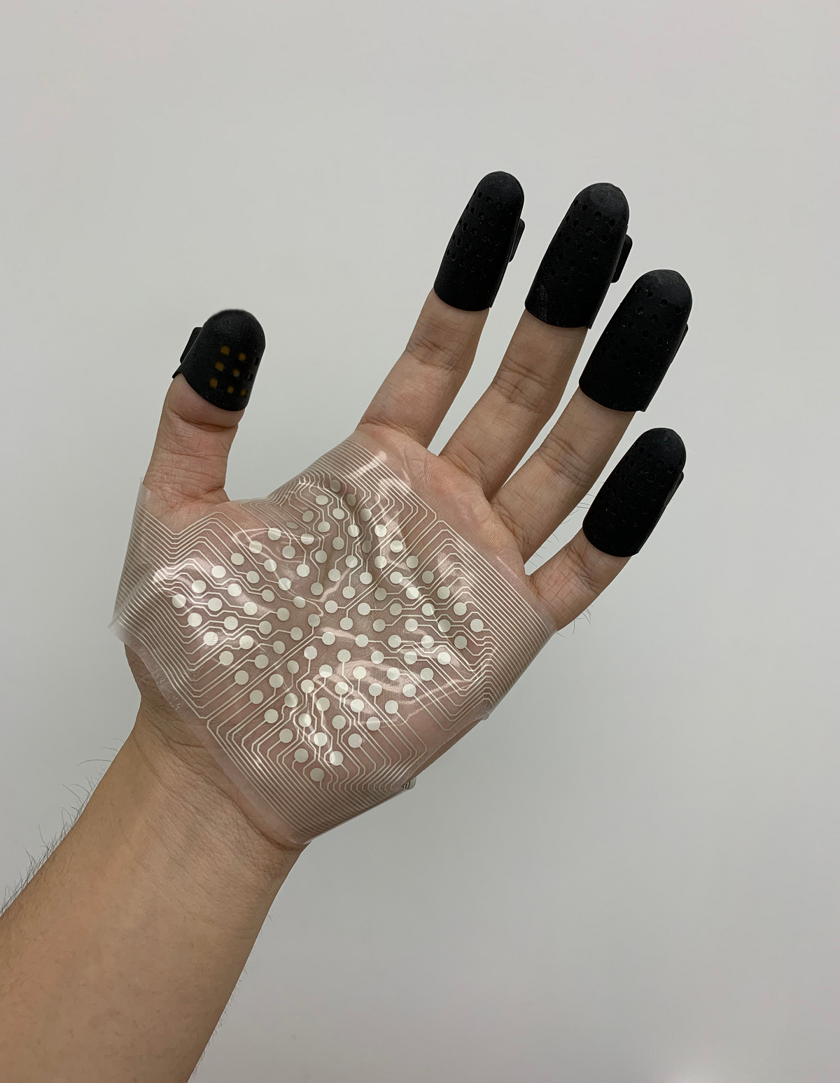 The new wearable tactile rendering system can mimic touch sensations with high spatial resolution and a rapid response rate.Photo credit: Robotics X Lab and City University of Hong Kong