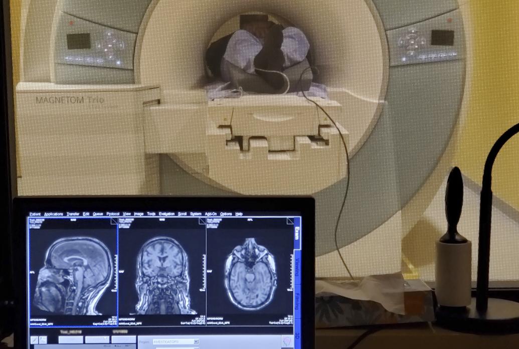 A study participant undergoes an MRI scan at MIT.