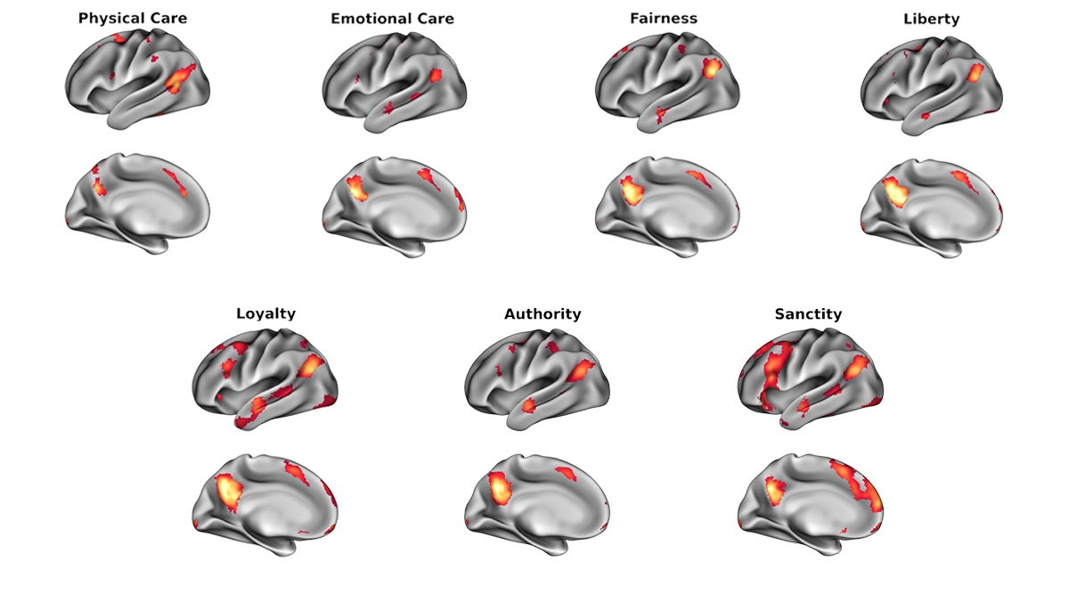 Photo Credit Hopp et al. Scenarios involving different moral categories elicited different patterns of neural activity.