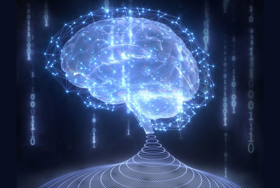 An artistic interpretation of brain-like computing. Image by Xiaodong Yan/Northwestern University